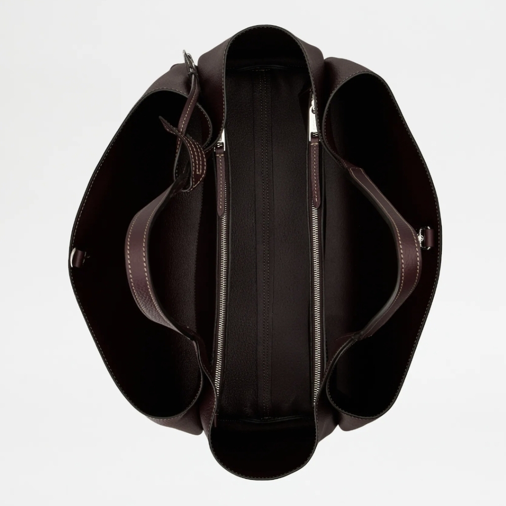 Tod's Medium Apa Leather Tote Burgundy - Picture 6 of 14